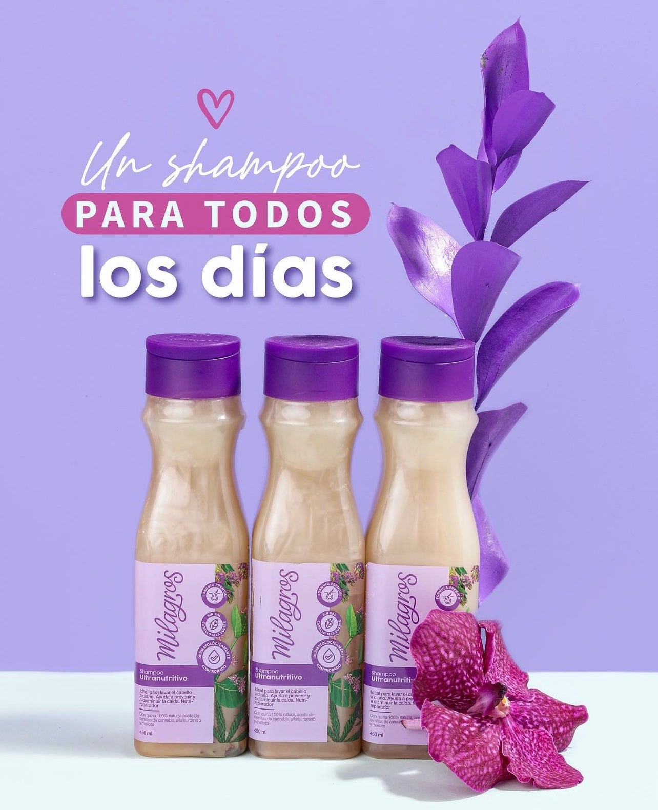 Shampoo Ultranutritivo Premium - Milagros 450ML - Milagros