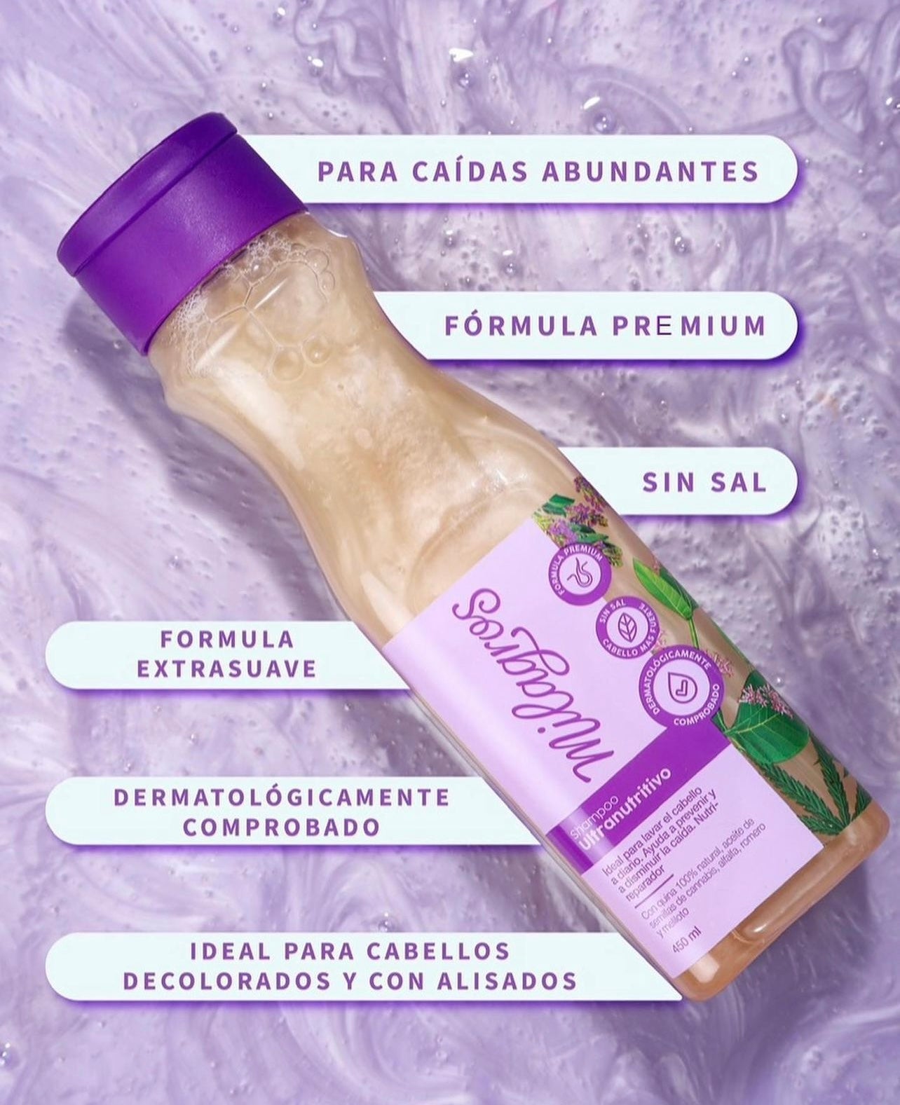 Shampoo Ultranutritivo Premium - Milagros 450ML - Milagros